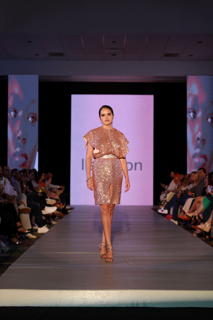 Rose Gold Sequins Dress