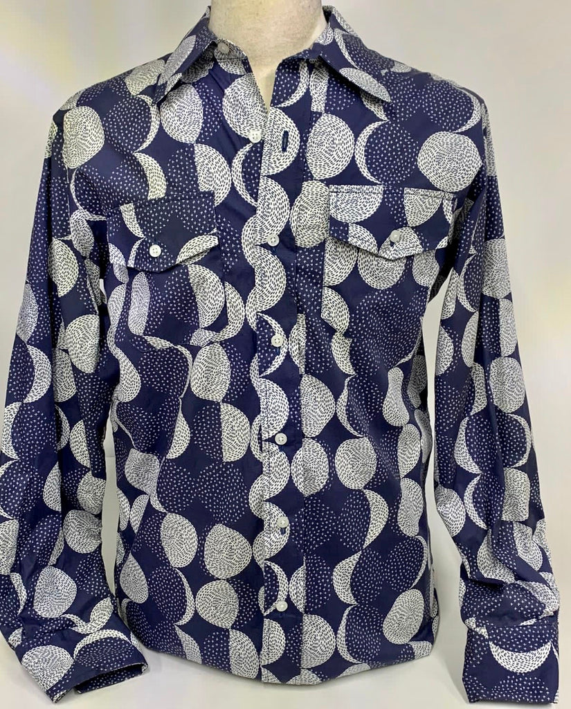 Men's Blue Moons Button-Down Shirt